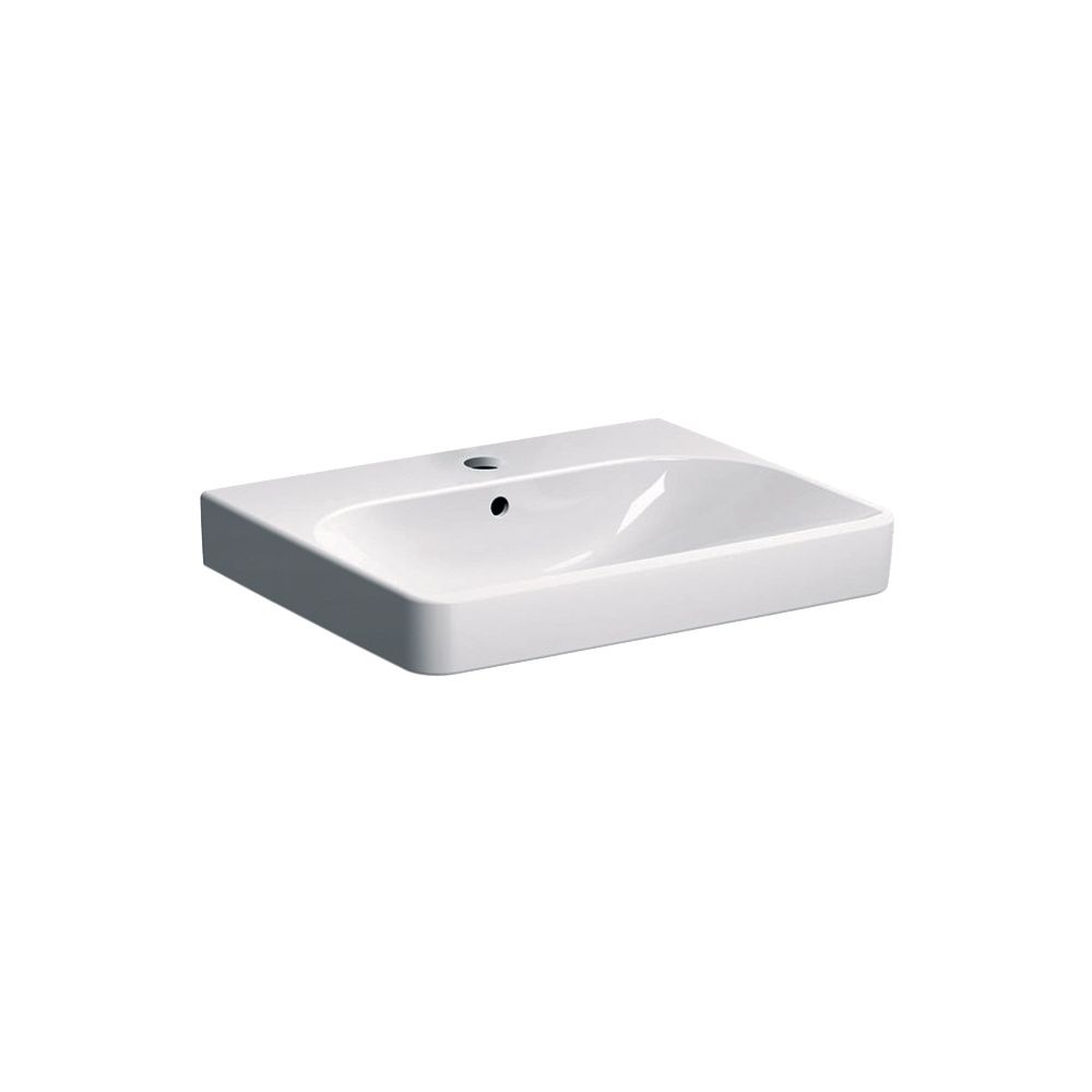 Geberit Smyle Square Waschtisch, Breite 60cm, Tiefe 48cm, Hahnloch mittig, Überlauf ... GEBERIT-500229018 4025416430100 (Abb. 2)