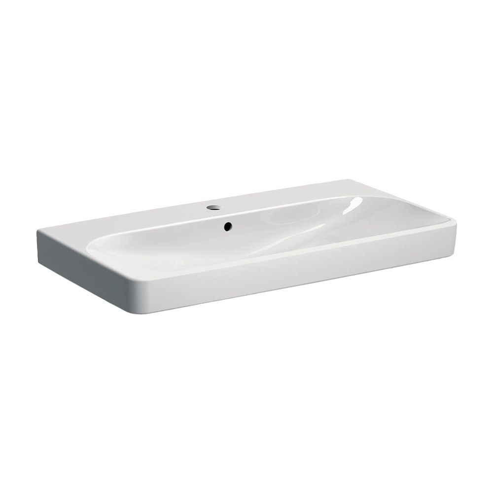 Geberit Smyle Square Waschtisch, Breite 90cm, Tiefe 48cm, Hahnloch mittig, Überlauf ... GEBERIT-500251018 4025416362821 (Abb. 2)