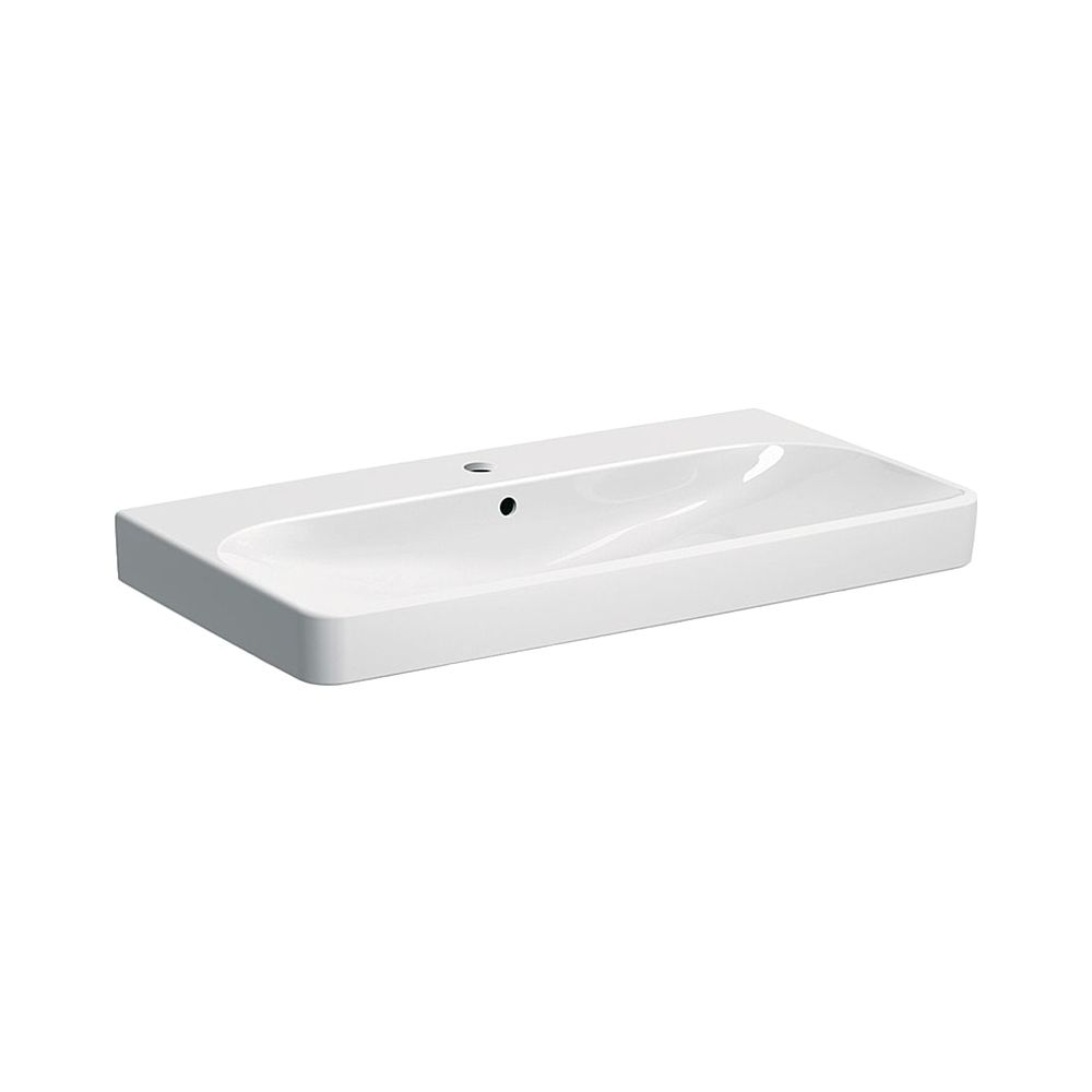 Geberit Smyle Square Waschtisch, Breite 90cm, Tiefe 48cm, Hahnloch mittig, Überlauf ... GEBERIT-500251018 4025416362821 (Abb. 1)