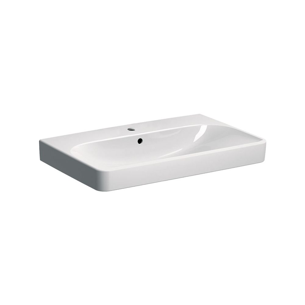 Geberit Smyle Square Waschtisch, Breite 75cm, Tiefe 48cm, Hahnloch mittig, Überlauf ... GEBERIT-500249018 4025416358343 (Abb. 2)