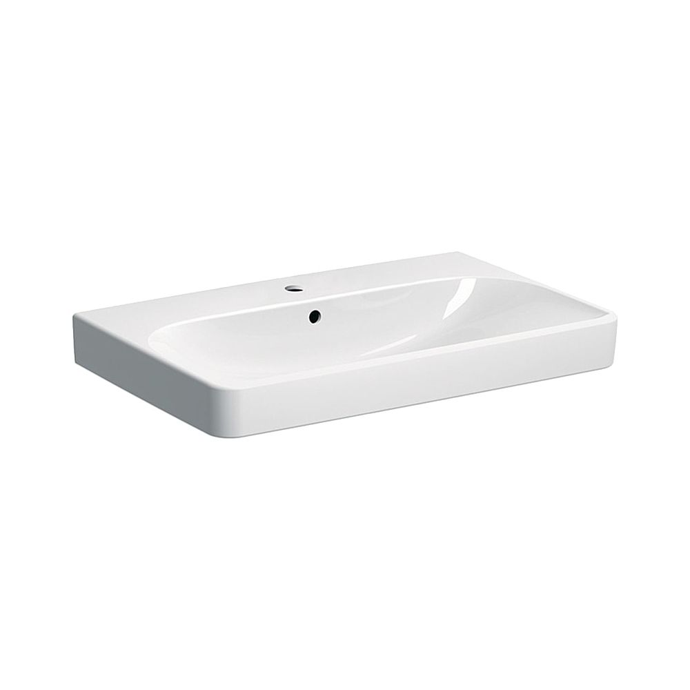 Geberit Smyle Square Waschtisch, Breite 75cm, Tiefe 48cm, Hahnloch mittig, Überlauf ... GEBERIT-500249018 4025416358343 (Abb. 1)