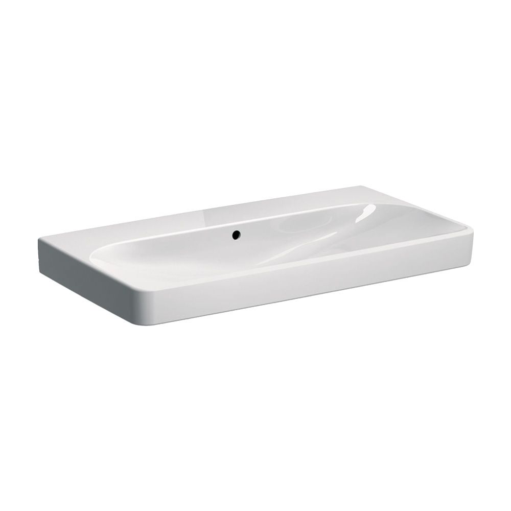 Geberit Smyle Square Waschtisch, Breite 90cm, Tiefe 48cm, ohne Hahnloch, Überlauf si... GEBERIT-500250018 4025416362791 (Abb. 2)