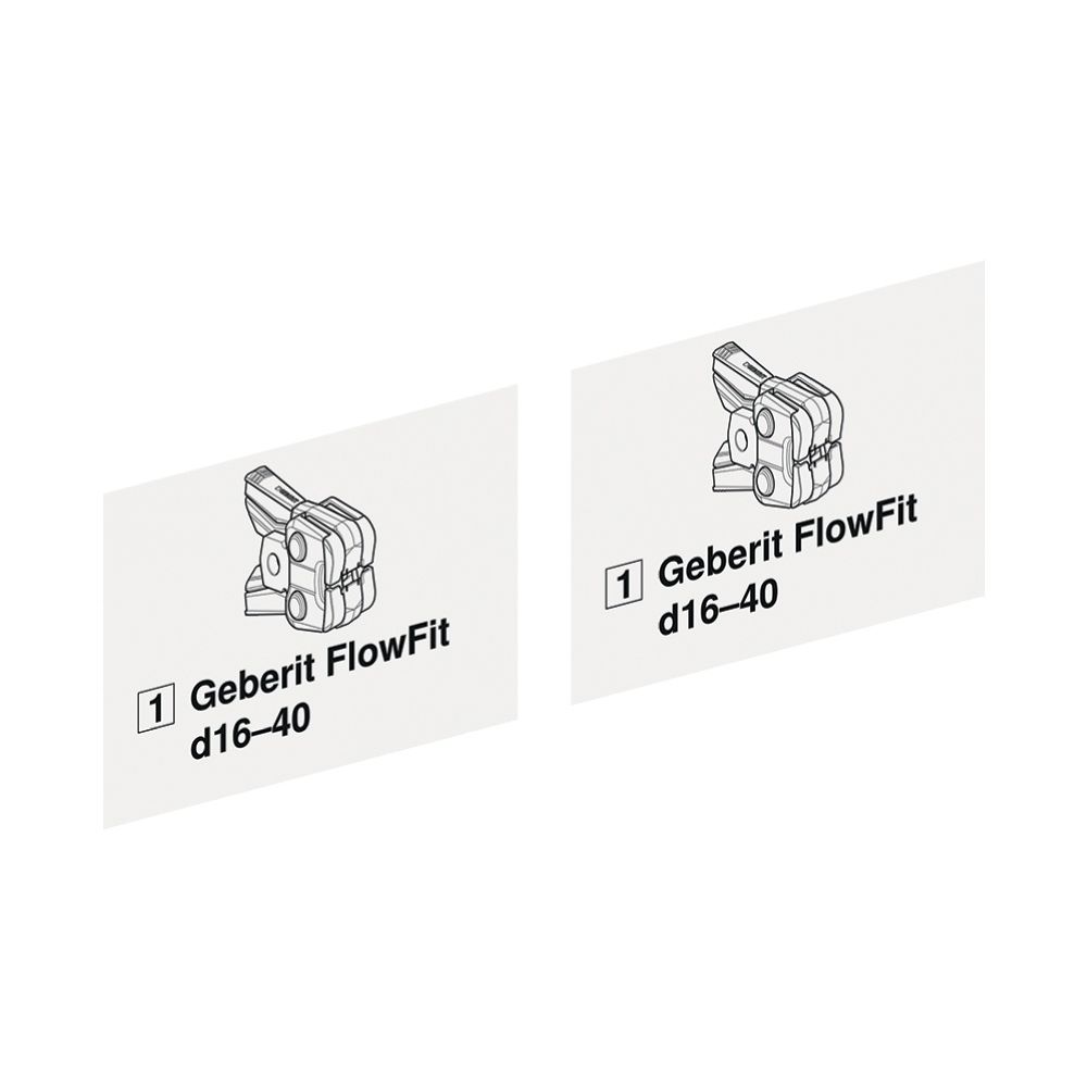 Geberit Set Aufkleber für Geberit FlowFit Pressbacke Typ 1, 2 Stück... GEBERIT-969985001 4025410627902 (Abb. 1)