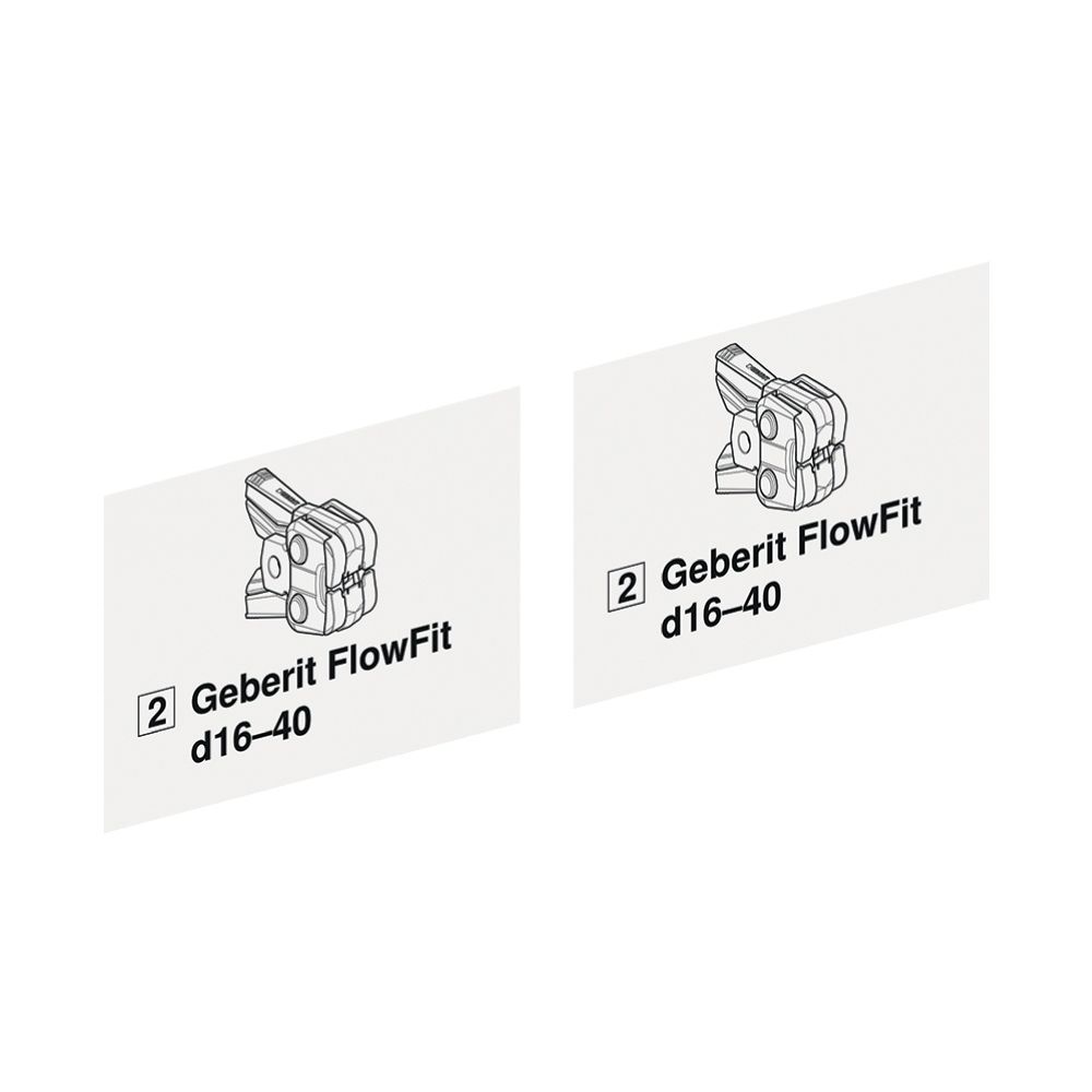 Geberit Set Aufkleber für Geberit FlowFit Pressbacken Typ 2 Außendurchmesser 16/20/2... GEBERIT-969986001 4025410628015 (Abb. 1)