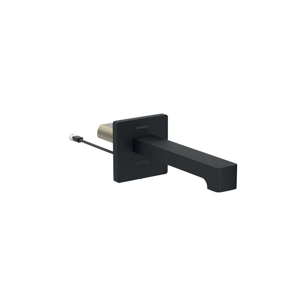 Geberit Brenta Waschtischarmatur, Wandmontage Länge 22cm, Mattschwarz, easy-to-clean... GEBERIT-243679141 4025410064608 (Abb. 1)