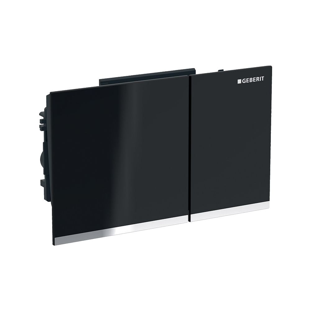 Geberit Omega 60 Drückerplatte, 2-Mengen-Spülung Schwarz, verspiegelt, Hochglanz ver... GEBERIT-243118SJ1 4025416363699 (Abb. 1)