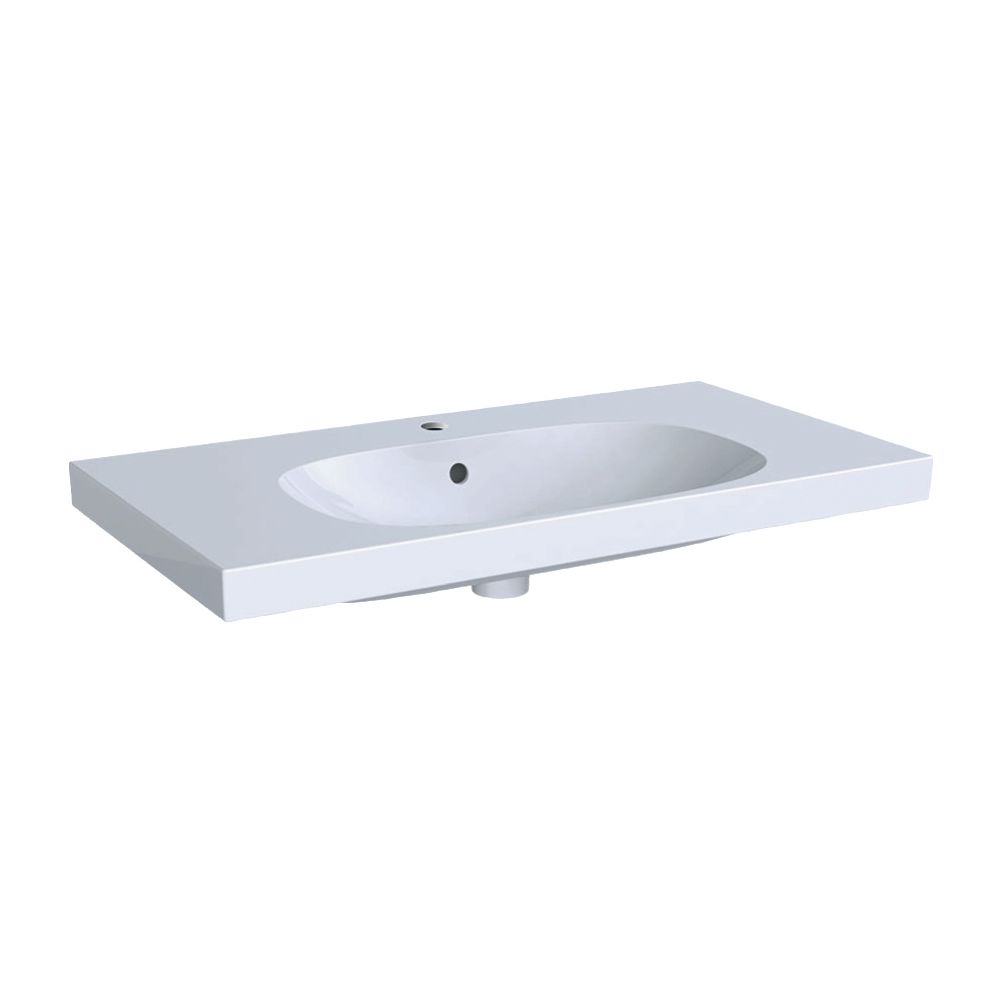 Geberit Acanto Waschtisch mit Ablagefläche, Breite 90cm, Tiefe 48,2cm, Hahnloch mitt... GEBERIT-500623018 4022009353020 (Abb. 2)