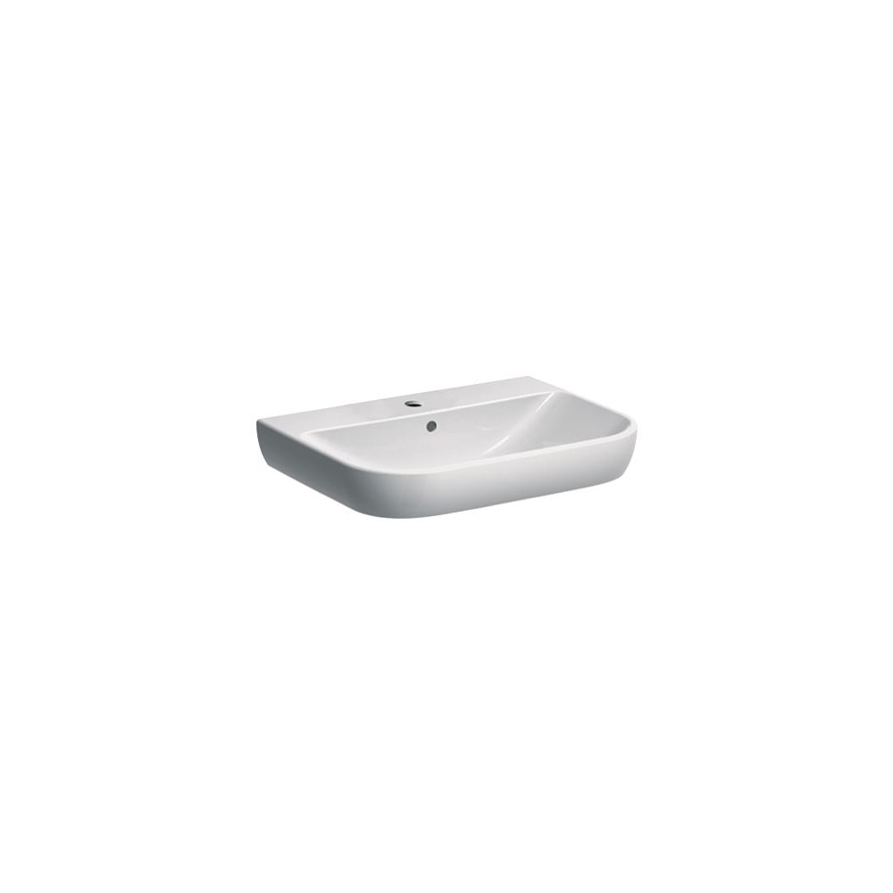 Geberit Smyle Waschtisch, Breite 65cm, Tiefe 48cm, Hahnloch mittig, Überlauf sichtba... GEBERIT-500230018 4025416430117 (Abb. 2)