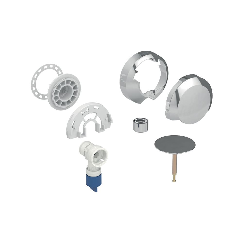 Geberit Fertigbauset für Badewannenablauf d 52mm, mit Zulauf hochglanz verchromt... GEBERIT-245454211 4025410646668 (Abb. 1)