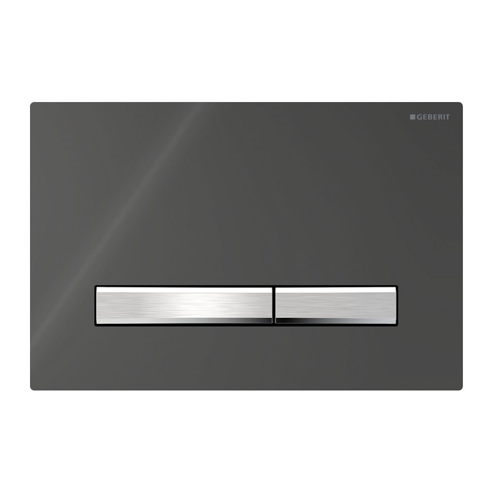 Geberit Sigma 50 Drückerplatte, 2-Mengen-Spülung, Square, Rauchglas verspiegelt, Met... GEBERIT-115788SD2 4025416454304 (Abb. 2)