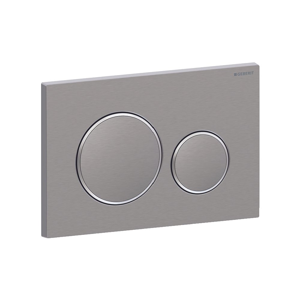Geberit Drückerplatte Sigma20 mit 2-Mengen-Spülung, verschromt, Edelstahl gebürstet/... GEBERIT-115889SN1 4025416544937 (Abb. 4)