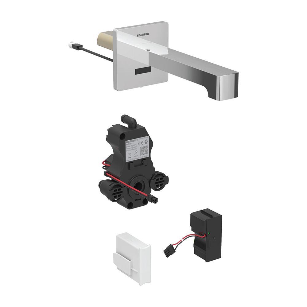 Geberit Brenta Waschtischarmatur Wandmontage, Netzbetrieb, mit Mischer, Länge 17cm, ... GEBERIT-116272211 4025416835530 (Abb. 2)