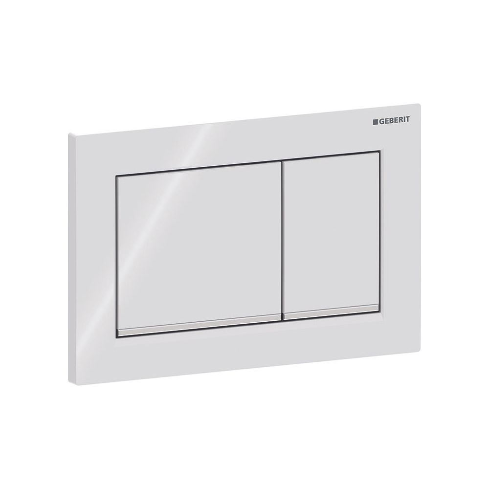 Geberit Betätigungsplatte Omega20, 2-Mengen-Spülung, Kunststoff, Weiß/Chrom... GEBERIT-115080KJ1 4025416301240 (Abb. 4)