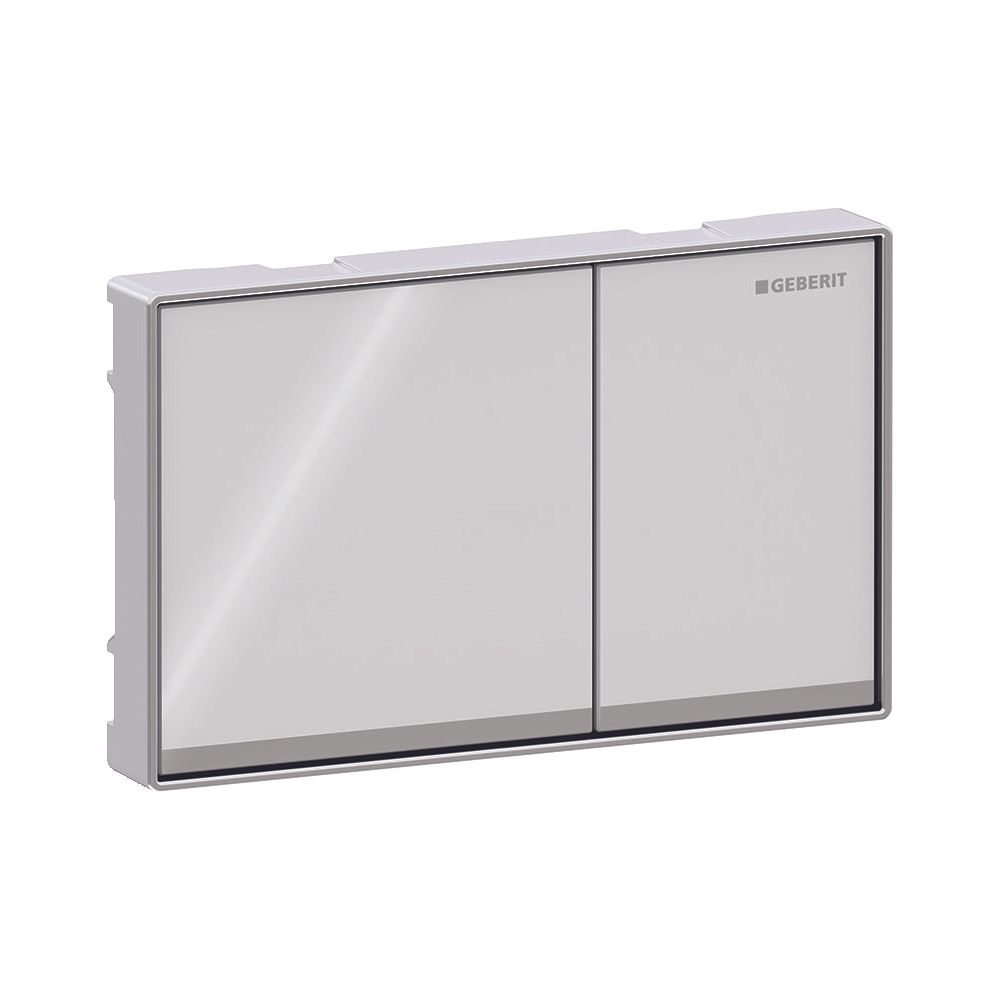 Geberit Betätigungsplatte Omega60, 114x184x25mm, Zinkdruckguss/Glas, Weiß/Verspiegel... GEBERIT-115081SI1 4025416301349 (Abb. 4)