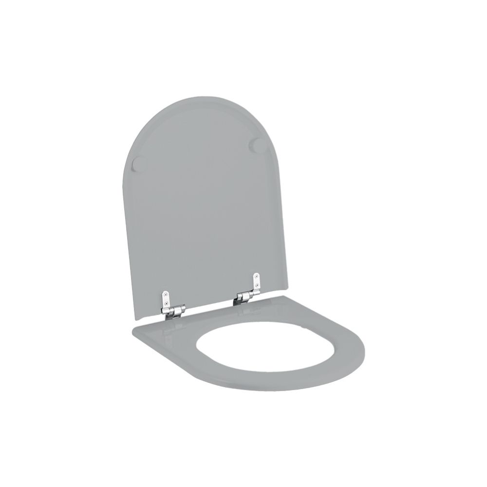 Geberit Courreges WC-Sitz ohne Absenkautomatik, Befestigung vorne, Manhattan/glänzen... GEBERIT-572700010 4022009160321 (Abb. 1)