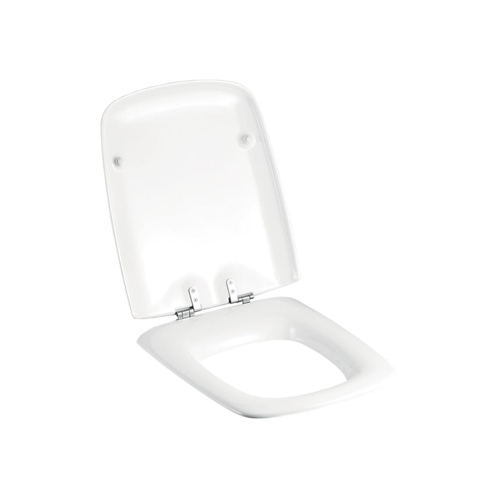 Geberit Cavelle WC-Sitz ohne Absenkautomatik, Befestigung vorne, Weiß/glänzend... GEBERIT-574720000 4022009220452 (Abb. 1)
