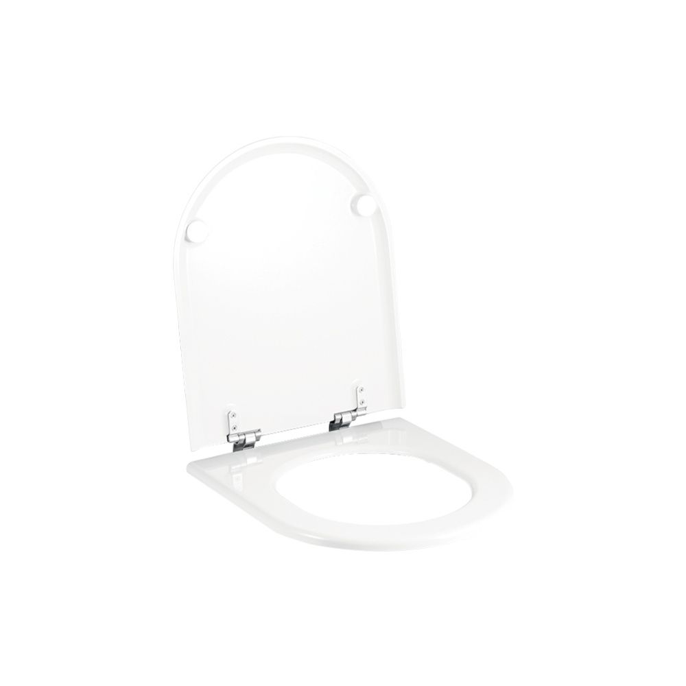 Geberit Courreges WC-Sitz ohne Absenkautomatik, Befestigung vorne, Weiß/glänzend... GEBERIT-572700000 4022009160314 (Abb. 1)