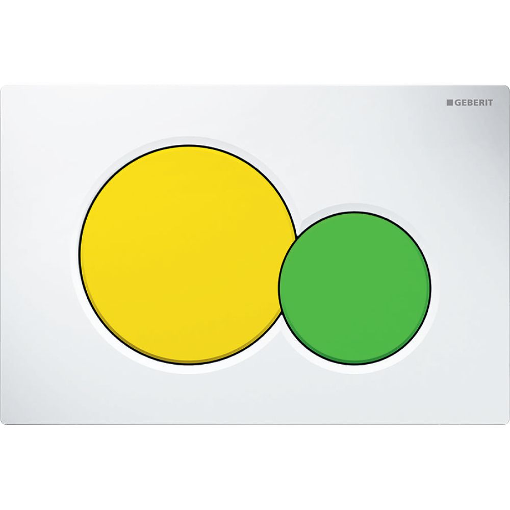 Geberit Sigma 01 Drückerplatte, 2-Mengen-Spülung Weiß, gelb, grün... GEBERIT-115770LA5 4025416854722 (Abb. 2)