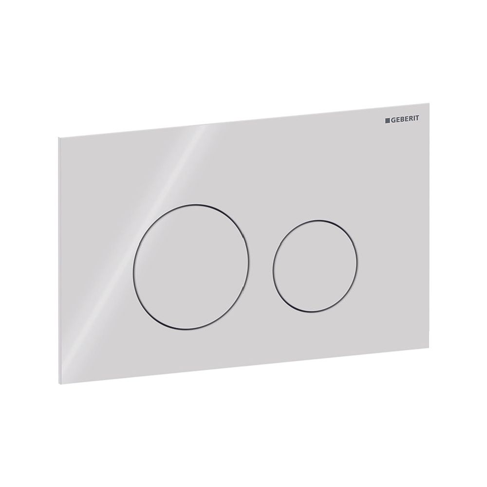 Geberit Sigma40 Betätigungsplatte, rund, 2-Mengen-Spülung Platte, Taste Weiß, Glas g... GEBERIT-115628SI1 4064746006807 (Abb. 3)