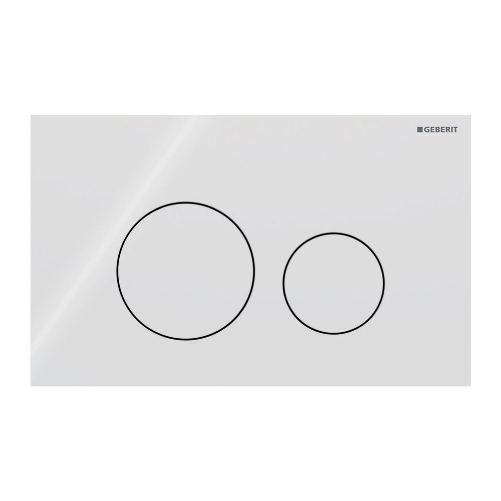 Geberit Sigma40 Betätigungsplatte, rund, 2-Mengen-Spülung Platte, Taste Weiß, Glas g... GEBERIT-115628SI1 4064746006807 (Abb. 4)