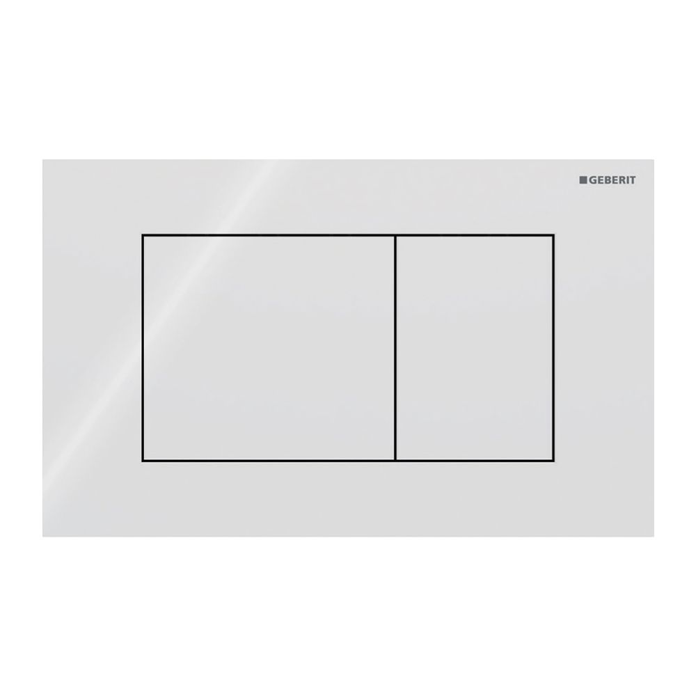 Geberit Sigma40 Betätigungsplatte, eckig, 2-Mengen-Spülung Platte, Taste Weiß, Glas ... GEBERIT-115629SI1 4064746007002 (Abb. 4)