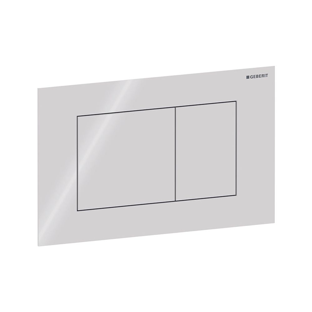 Geberit Sigma40 Betätigungsplatte, eckig, 2-Mengen-Spülung Platte, Taste Weiß, Glas ... GEBERIT-115629SI1 4064746007002 (Abb. 2)