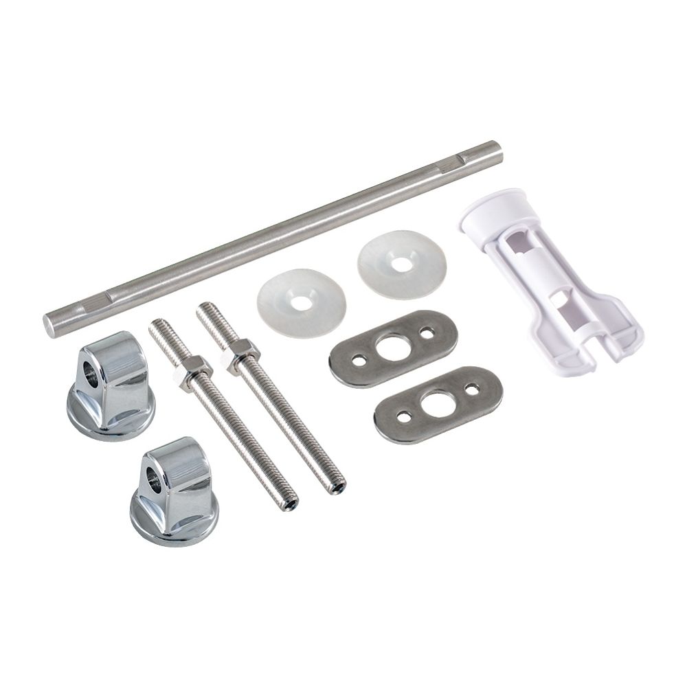 Geberit Set Scharniere mit Scharnierwelle für WC-Sitzring Befestigung von unten 2 St... GEBERIT-243916001 4025416351993 (Abb. 1)