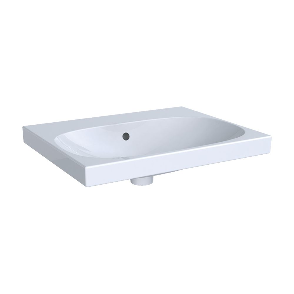 Geberit Acanto Waschtisch 60x48cm ohne Hahnloch, Überlauf sichtbar, symmetrisch, Wei... GEBERIT-504620011 4064746061981 (Abb. 2)