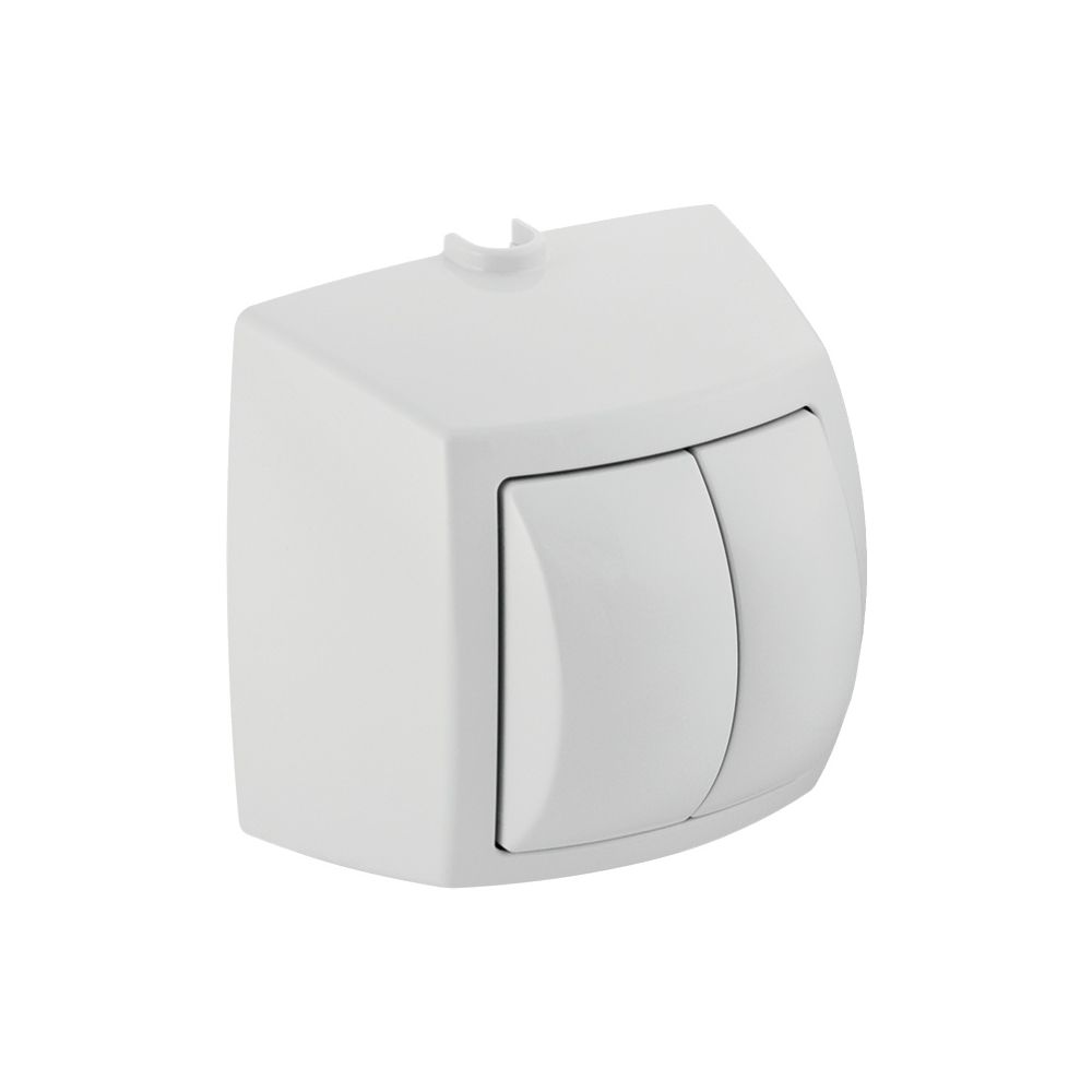 Geberit Handdrücker für 2-Mengen für WC-Steuerung, pneum. Spülauslösung Mattverchrom... GEBERIT-240584KA1 4025416119234 (Abb. 1)