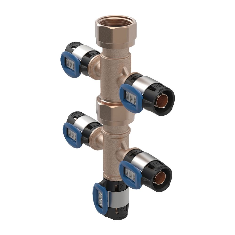 Geberit Verteilerspinne mit FlowFit Pressanschlüssen, 16 x 3/4", 5-fach... GEBERIT-653435001 4064746056727 (Abb. 2)