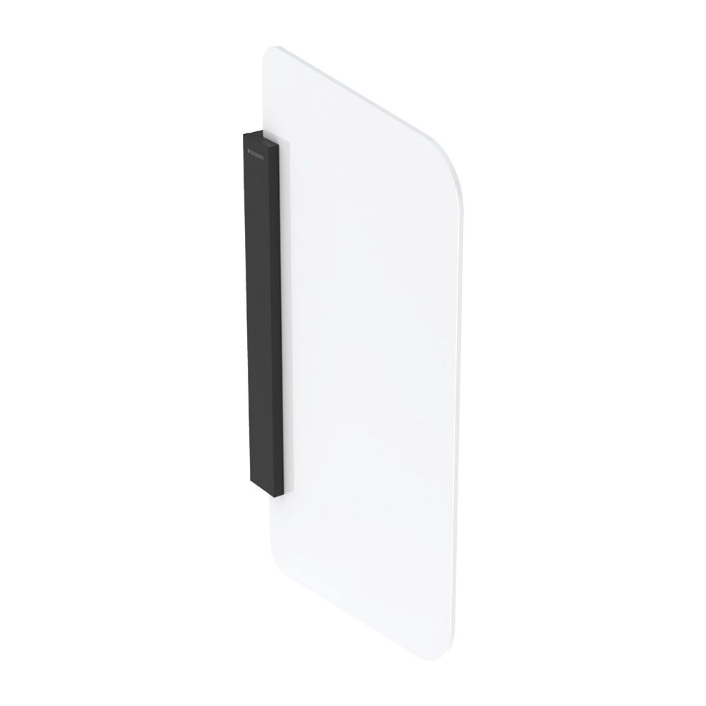 Geberit Urinaltrennwand, Halter Schwarz matt, Glas Weiß/satiniert, 115205TD1... GEBERIT-115205TD1 4064746044601 (Abb. 2)