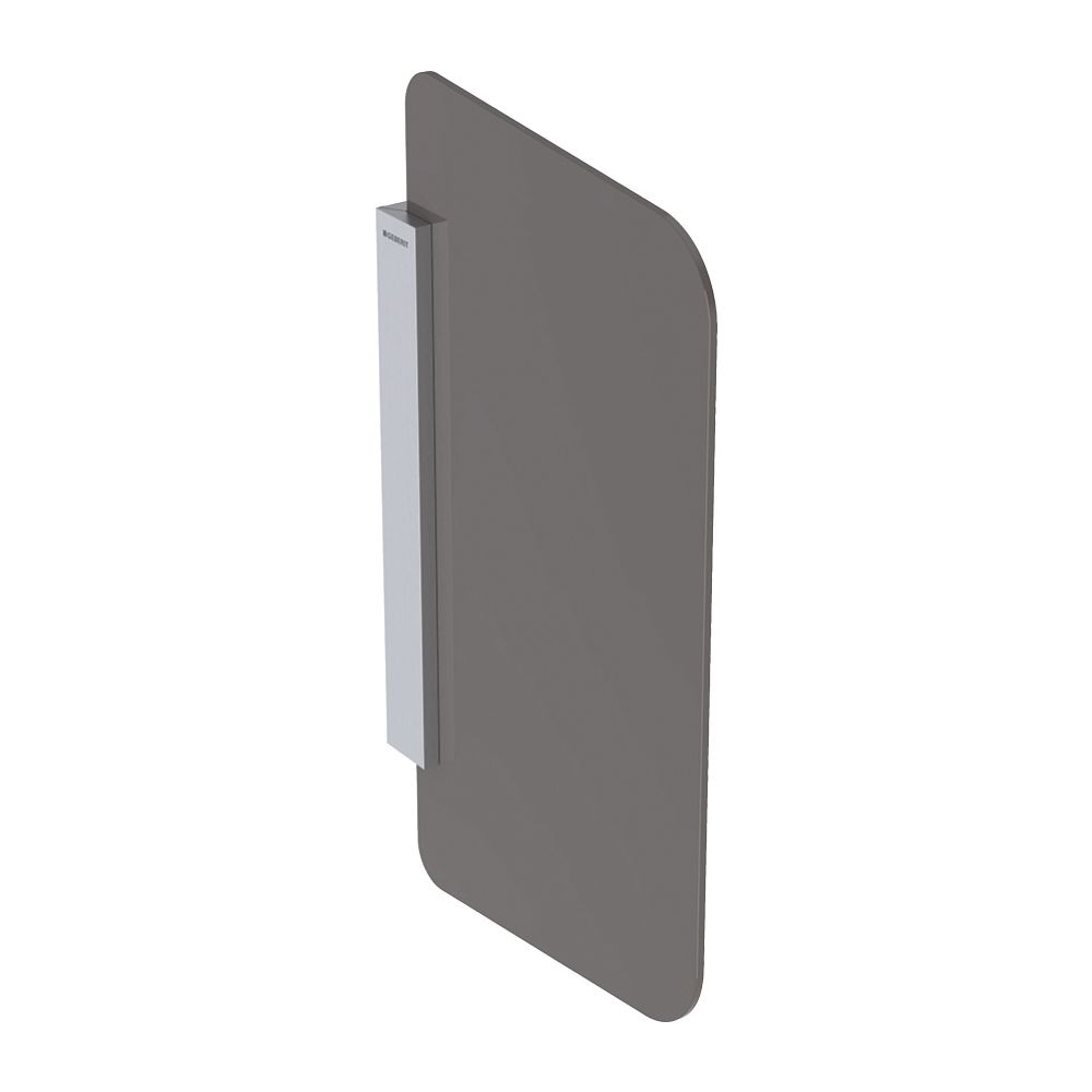 Geberit Urinaltrennwand Glas Halterung Aluminium gebürstet, Glas Umbra, satiniert... GEBERIT-115211TF1 4025416545774 (Abb. 2)