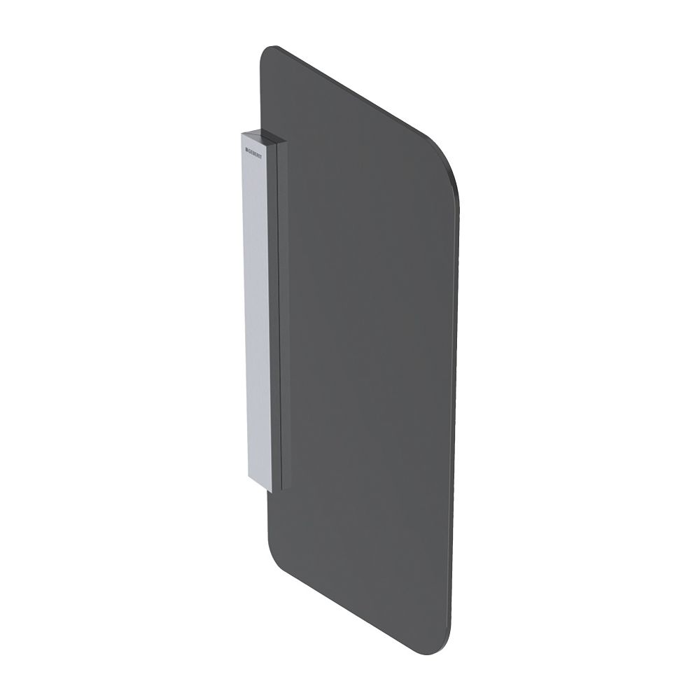 Geberit Urinaltrennwand Glas Halterung Aluminium gebürstet, Glas Anthrazit, satinier... GEBERIT-115211CD1 4025416561569 (Abb. 2)