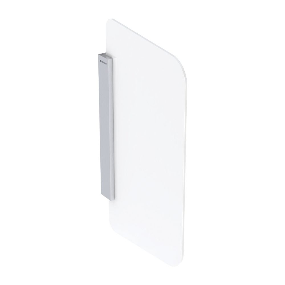 Geberit Urinaltrennwand Glas Halterung Aluminium gebürstet, Glas Weiß, satiniert... GEBERIT-115211TD1 4025416545590 (Abb. 2)