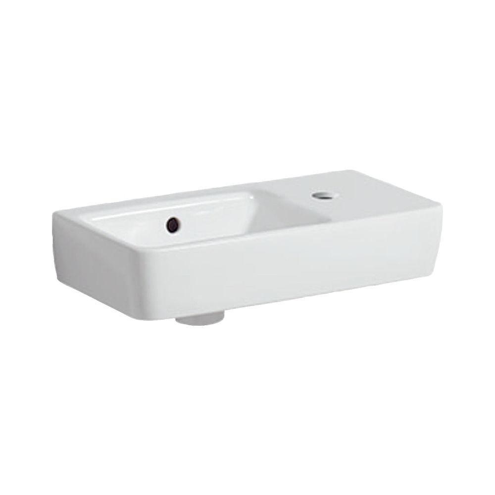 Geberit Renova Compact Handwaschbecken Ablagefl. o. verk. Ausladung 50x15x25cm Hahnl... GEBERIT-276250600 4022009329254 (Abb. 1)