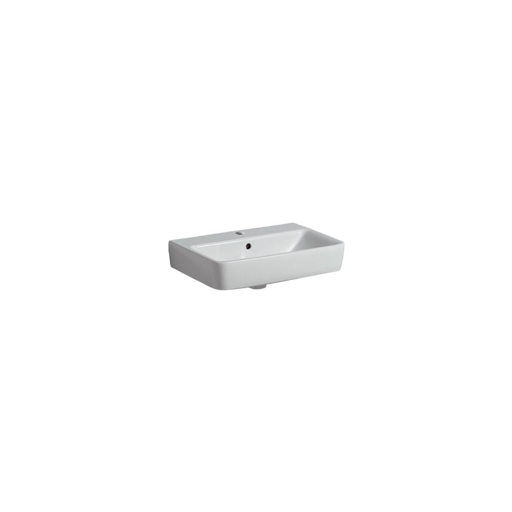 Geberit Renova Compact Waschtisch, Breite 55cm, Tiefe 37cm, Hahnloch mittig, Überlau... GEBERIT-226155600 4022009329193 (Abb. 2)
