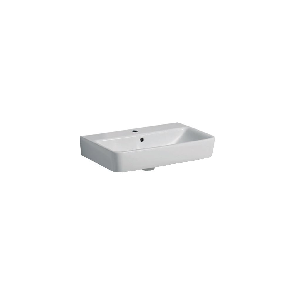 Geberit Renova Compact Waschtisch, Breite 60cm, Tiefe 37cm, Hahnloch mittig, Überlau... GEBERIT-226160000 4022009327212 (Abb. 2)