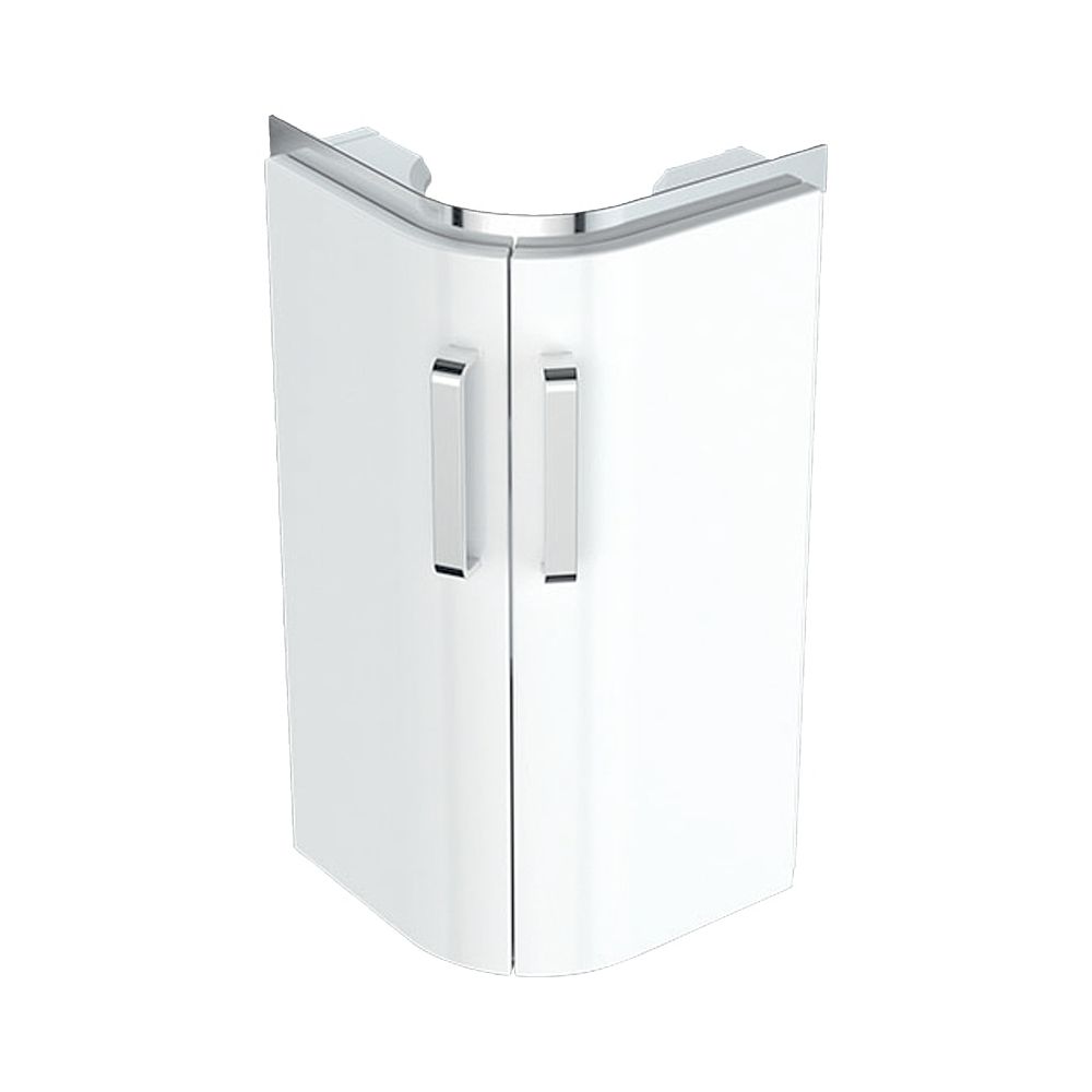 Geberit Renova Compact Unterschrank Eckhandwaschbecken 2 Türen 425x604x33cm Weiß lac... GEBERIT-862132000 4022009327496 (Abb. 1)