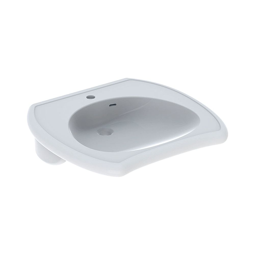 Geberit Vitalis Waschtisch barrierefrei, Breite 65cm, Tiefe 60cm, Hahnloch mittig, Ü... GEBERIT-121766000 4022009204049 (Abb. 1)