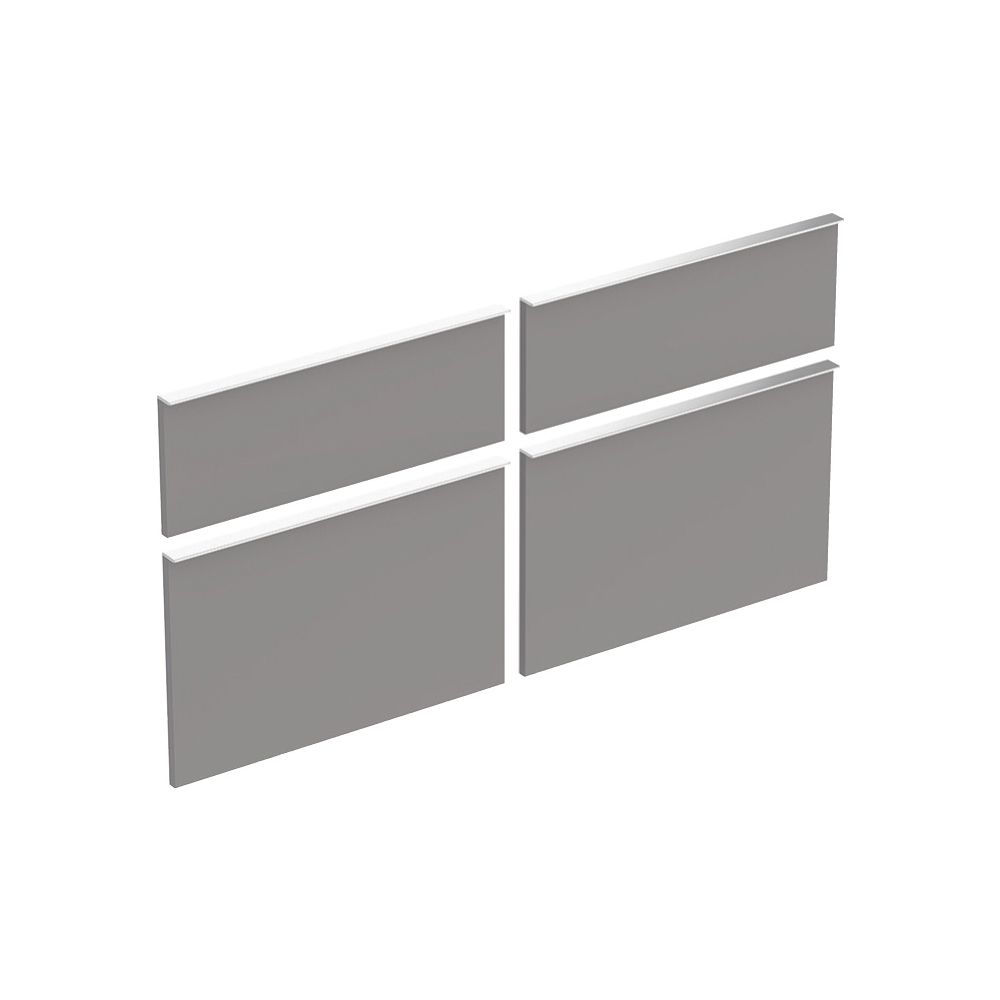 Geberit Set Schubladenfronten für iCon Unterschrank für Doppelwaschtisch, Platin, Br... GEBERIT-598857000 4022009319347 (Abb. 1)