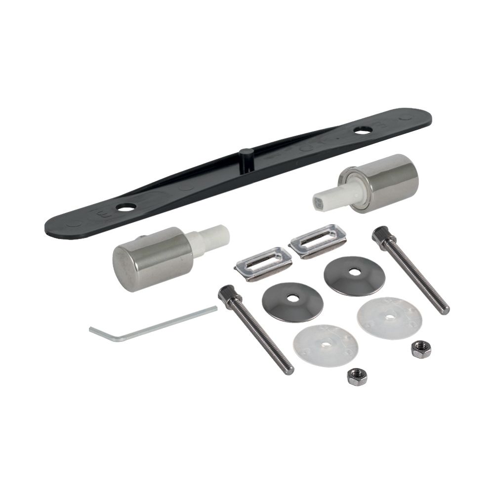 Geberit Set Scharniere für WC-Sitz Joly mit Absenkautomatik, Edelstahl, 2 Stück... GEBERIT-598114000 4022009291919 (Abb. 1)
