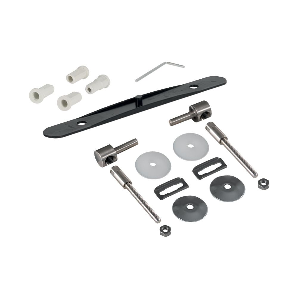 Geberit Set Scharniere für WC-Sitz Befestigung von oben, Edelstahl, 2 Stück... GEBERIT-598138000 4022009294118 (Abb. 1)