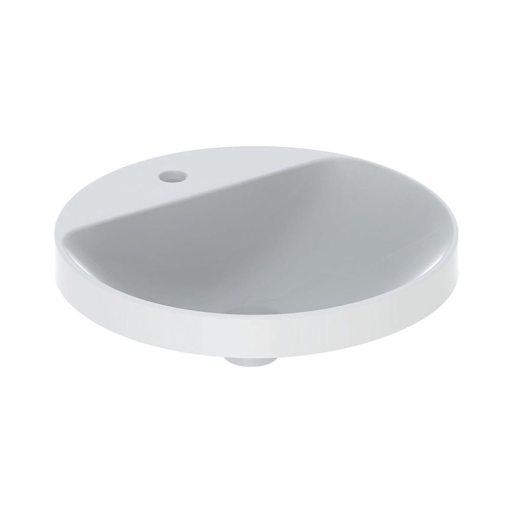 Geberit VariForm Einbauwaschtisch rund, mit Hahnlochbank Durchmesser 48cm, Hahnloch ... GEBERIT-500707012 4025416828587 (Abb. 1)