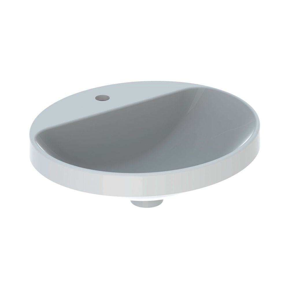 Geberit VariForm Einbauwaschtisch, oval, mit Hahnlochbank, Breite 50cm, Tiefe 45cm, ... GEBERIT-500715012 4025416833925 (Abb. 2)