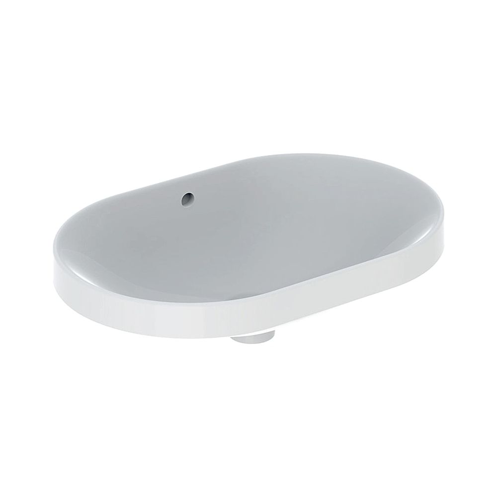 Geberit VariForm Einbauwaschtisch, elliptisch, Breite 60cm, Tiefe 40cm, ohne Hahnloc... GEBERIT-500729012 4025416560272 (Abb. 1)