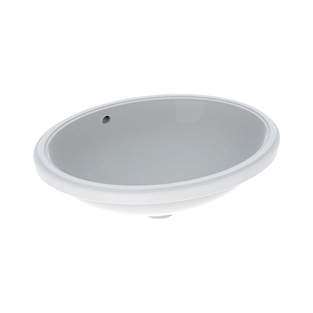 Geberit VariForm Unterbauwaschtisch oval Breite 50cm, Tiefe 46cm, ohne Hahnloch, Übe... GEBERIT-500753012 4025416773696 (Abb. 1)