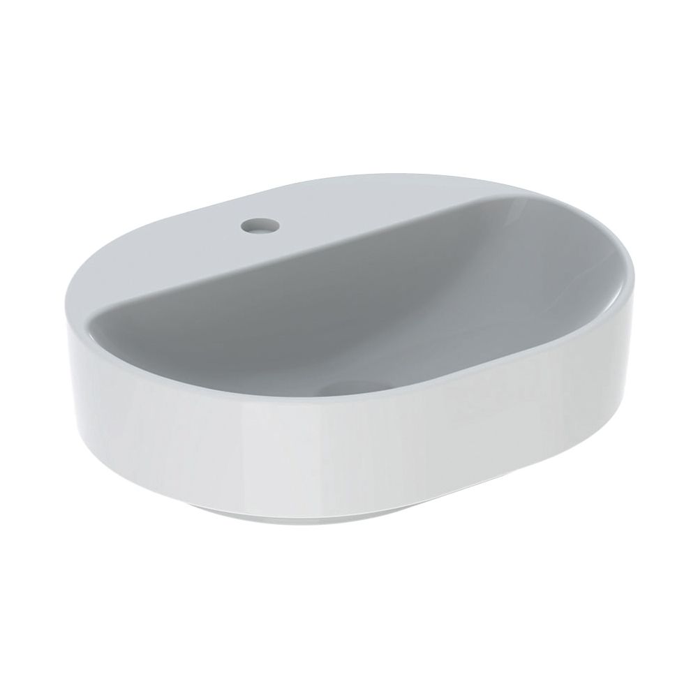 Geberit VariForm Aufsatzwaschtisch, elliptisch, Hahnlochbank, B 50cm T 40cm Hahnloch... GEBERIT-500776002 4025416303084 (Abb. 2)