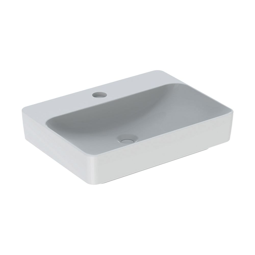 Geberit VariForm Aufsatzwaschtisch rechteckig, Hahnlochbank, B 60cm T 45cm Hahnloch ... GEBERIT-500781002 4025416303152 (Abb. 2)