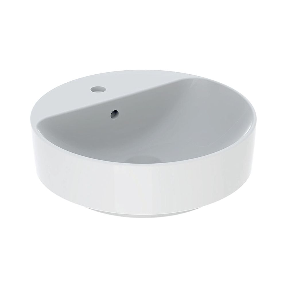 Geberit VariForm Aufsatzwaschtisch rund, mit Hahnlochbank Durchmesser 45cm, Hahnloch... GEBERIT-500769002 4025416302988 (Abb. 1)