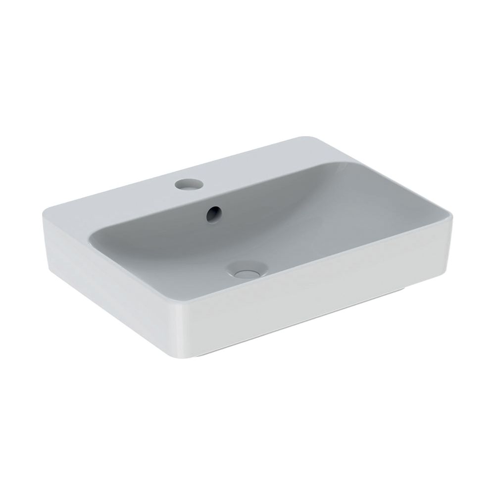 Geberit VariForm Aufsatzwaschtisch rechteckig, Hahnlochbank, B 60cm T 45cm Hahnloch ... GEBERIT-500780002 4025416303145 (Abb. 2)